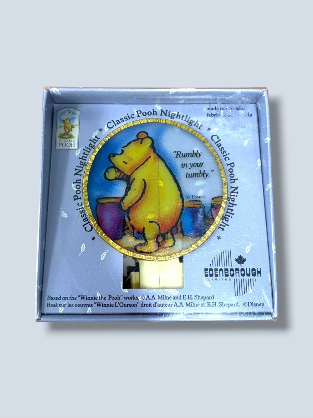 Classic Winnie the Pooh Nightlight by Edenborough BNIB